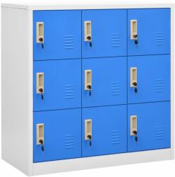 vidaXL Dulap de vestiar, gri deschis și albastru, 90x45x92, 5 cm, oțel (336441) - comfy Dulap arhivare