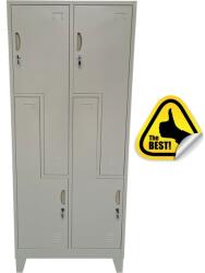 +Plus Mobilier Vestiar metalic Premium cu picioare 4 usi Z (2x2) 800x500x1920 mm (LxlxH), Neasamblat, PLUS gri 4 Da Vestiar metalic usi Z 800x500x1950 (61004078)