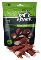 Pet's Dessert Recompense caini felii rata si cod Pet's Desert Dog Duck&Cod Slice 80g
