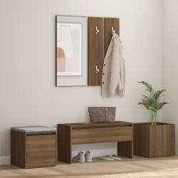 vidaXL Set de mobilier pentru hol, stejar maro, lemn prelucrat (3120202)