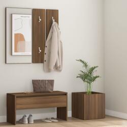 vidaXL Set de mobilier pentru hol, stejar maro, lemn prelucrat (3120199) - vidaxl