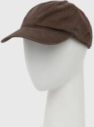 Abercrombie & Fitch șapcă de baseball din bumbac culoarea maro, neted 9BYY-CAM0JA_98X