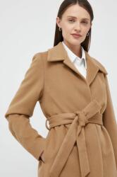 Calvin Klein palton de lana culoarea maro, de tranzitie 9BYY-KUD0CT_82X