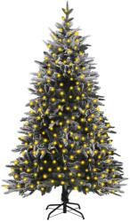 vidaXL Brad de Crăciun artificial cu LED-uri&zăpadă 240 cm PVC&PE (3077787)