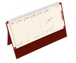 TopTimer Asztali naptár 2024 TOPTIMER álló C051, bordó hátlap, jegyzetblokkos (C510T-002)