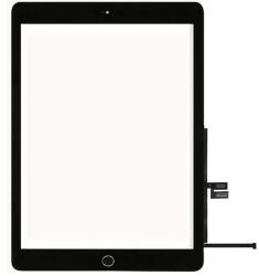 tel-szalk-1929693831 Apple Ipad 7 10.2 (2019) / 8 10.2 (2020) fekete Érintőpanel - kijelző nélkül - digitizer + Home gomb, ujjlenyomat-érzékelő kábellel (tel-szalk-1929693831)