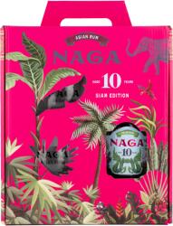 Naga Siam Edition 10 Rum 0, 7 L 40% Díszdoboz 2 Db Pohárral