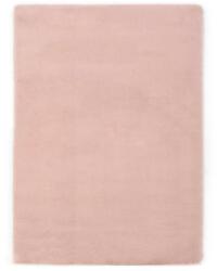 vidaXL Covor din blană ecologică iepure 140x200 cm roz învechit (285085)