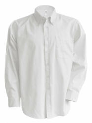 Kariban Férfi ing Kariban KA533 Men'S Long-Sleeved Oxford Shirt -L, White