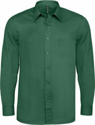Kariban Férfi ing Kariban KA545 Jofrey > Long-Sleeved Shirt -L, Forest Green