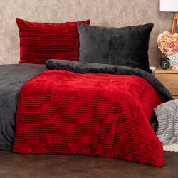 4Home Lenjerie de pat din micro-flanelă 4Home Stripe, vișiniu, 140 x 200 cm, 70 x 90 cm Lenjerie de pat