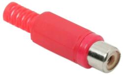 RCA lengőaljzat műanyag piros (10db) (05076PI)
