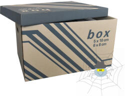 Fornax Archiváló konténer karton doboz fedeles 52x35x30cm, külön záródó levehető fedéllel Fornax - spidershop