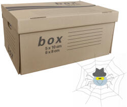 Fornax Archíváló konténer karton doboz fedeles 54x36x25cm, felfelé nyíló tetővel Fornax