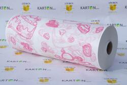 Szidibox Karton Sütis csomagoló tekercses, csomagolópapír 50cm-es pink-fehér 1kg/tekercs (SZID-00926)