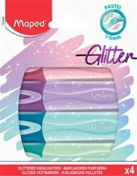 Maped Glitter Fluo Peps szövegkiemelő készlet 1-5 mm 4db vegyes pasztell szín (IMA742046)