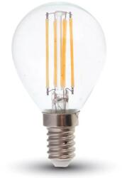V-TAC 6W E14 meleg fehér filament P45 LED égő, 100 Lm/W - SKU 2845 (2845)