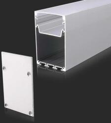 V-TAC függeszthető széles alumínium LED szalag profil fehér fedlappal 2m - SKU 2872 (2872)