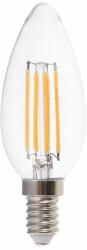 V-TAC 6W E14 hideg fehér filament C35 LED gyertya égő, 100 Lm/W - SKU 217425 (217425)
