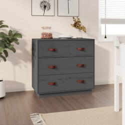 vidaXL Servantă, gri, 80x40x75 cm, lemn masiv de pin (820109) Comoda