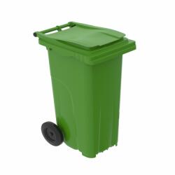  Műanyag szemetes kuka, kommunális hulladékgyűjtő, zöld, 120L (CK120LT-G)