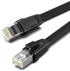 UGREEN NW134 Cablu Ethernet plat RJ45 Cat 8 U/FTP Cupru pur 1, 5 m (negru)