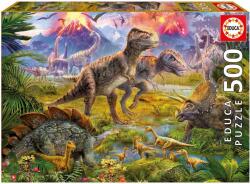 Educa Puzzle Educa din 500 de piese - Intalnirea dinozaurilor (EDU15969) Puzzle