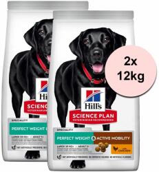 Hill's Hill's Science Plan Canine Adult Perfect Weight & Active Mobility Chicken 2 x 12 kg