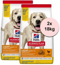 Hill's Hill's Science Plan Canine Adult Light Large Breed Chicken 2 x 18kg