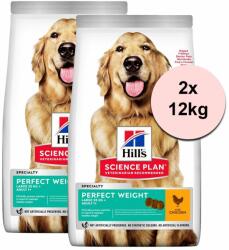 Hill's Hill's Science Plan Canine Adult Perfect Weight Large Chicken 2 x 12 kg