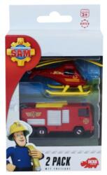 Dickie Toys Sam, a tűzoltó 2 db-os jármű szett - Wallaby helikopter és Jupiter tűzoltóautó (203091001_6)