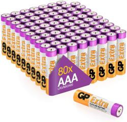 GP Batteries Baterii GP Extra Alkaline AAA (LR03), 1.5V, 80pcs (GPPCA24AX022)