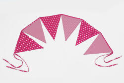 Scamp Vászon girland (Pink-fehér, csillagos-csíkos)