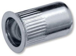  Szegecsanya, kis sülly. fejű, kerek, rovátkolt, nyitott, acél, M3x8/5 (0.5-1.5) (11865003002000001001)