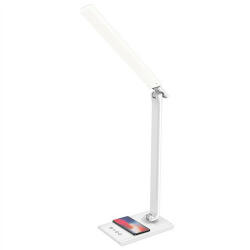 NEDES LED Asztali lámpa MEGGIE 8W Dimmelhető, vez. nélküli töltés, USB - DL3304/W (NDS-DL3304-W)