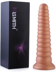 HISMITH HSD19 Silicone Tower Shape Anal Plug Dildo Suction Cup 10.2" Gold