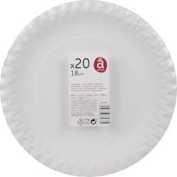 Actuel Komposztálható fehér papír tányér 16cm 20db-os