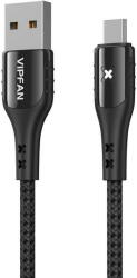 Vipfan USB to Micro USB cable Vipfan Colorful X13, 3A, 1.2m (black) (25547) - vexio
