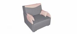 Miló Bútor Borneo fotelágy, szürke - rózsaszín - mindigbutor