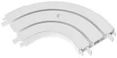 AFK AFK Műanyag mennyezeti függönysínhez - Sarokelem, sarokív (2 soros) fehér (5900882974879)