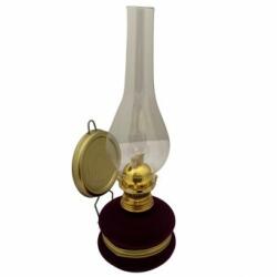 VivaTechnix Lampa cu gaz lampant Vivatechnix Classic TR-1002M, rezervor sticla cu catifea, oglinda metal, Mov