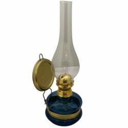 VivaTechnix Lampa cu gaz lampant Vivatechnix Classic TR-1003A, rezervor sticla, oglinda metal, Albastru