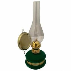 VivaTechnix Lampa cu gaz lampant Vivatechnix Classic TR-1002V, rezervor sticla cu catifea, oglinda metal, Verde