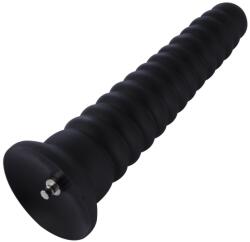 HISMITH HSA83 Tower Shape Anal Toy KlicLok 10.24" Black Dildo