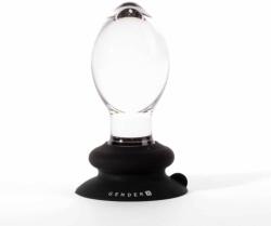 X-Men Dop Anal Gender X Crystal Ball, Transparent + Negru, 10 Cm