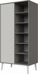 Faktum Peak Grey & White 2 osztású szekrény - smartbutor