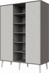 Faktum Peak Grey & White 3 osztású szekrény - smartbutor
