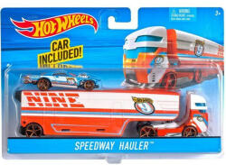 Mattel Hot Wheels City Super Rigs: Speedway Hauler autószállító kamion kisautóval - narancssárga (BDW51_DKF82)