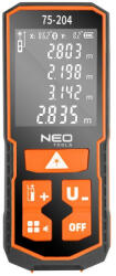 NEO TOOLS lézeres távolságmérő, 60m (T75-204)
