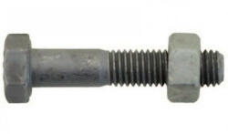 Hatlapfejű részmenetes csavar anyával ISO 4014+4032, SB EN15048 M24x80 8.8 Fvz. (ISO) (04014024008008804010)